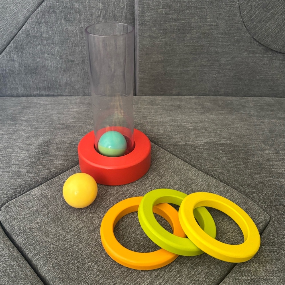 LOVEVERY Clear Tube & Stacking Rings Toy